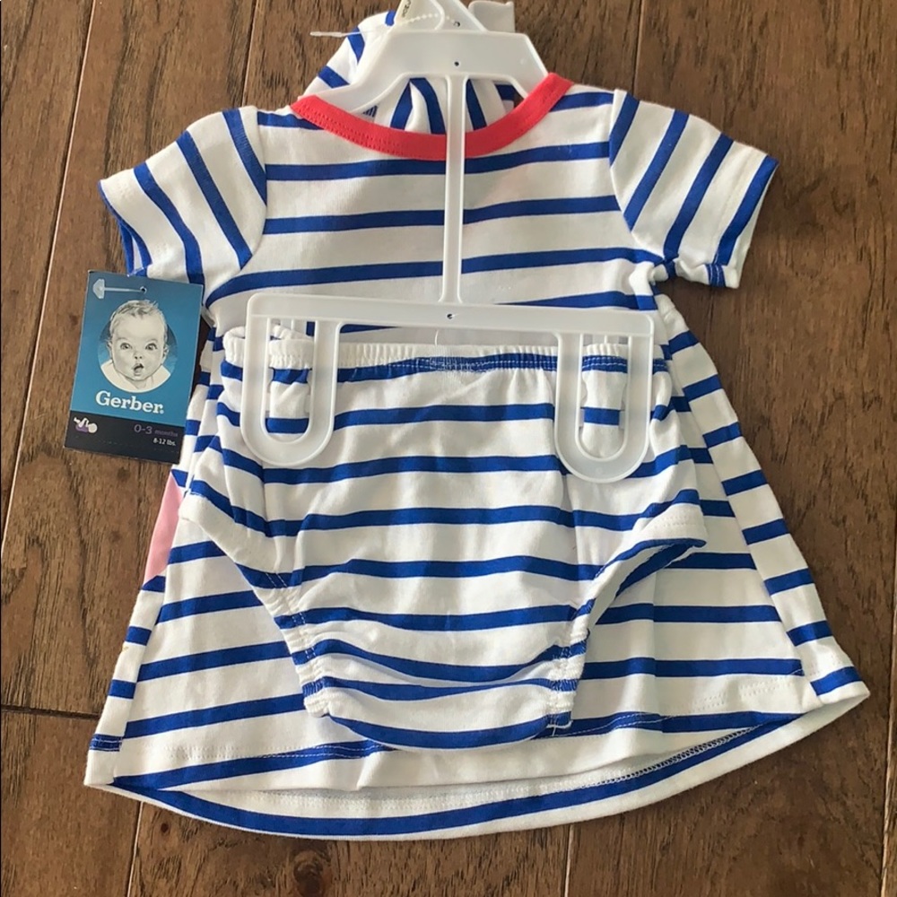 NWT Gerber Baby Striped Dress - Picture 6 of 6